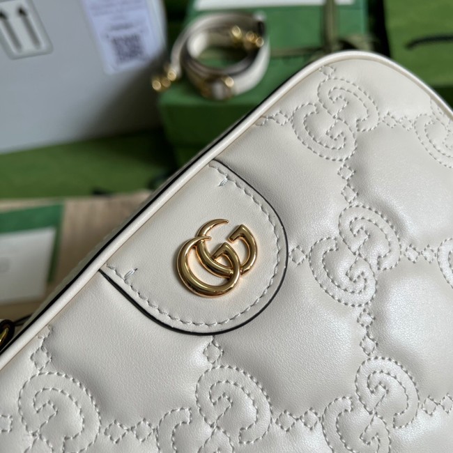 Gucci GG Matelasse leather shoulder bag 702234 white