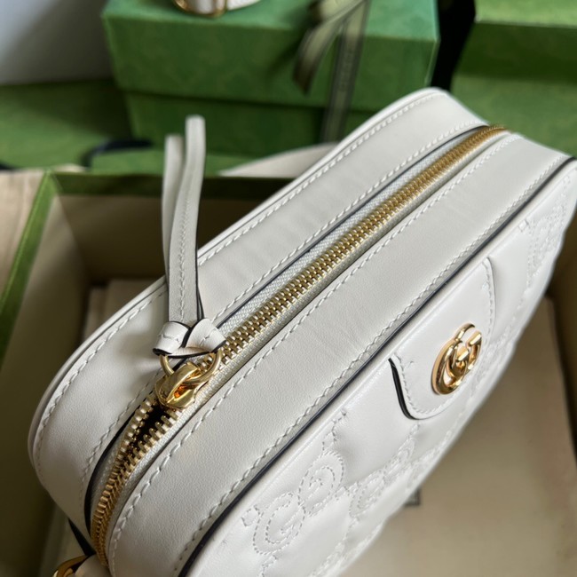 Gucci GG Matelasse leather shoulder bag 702234 white