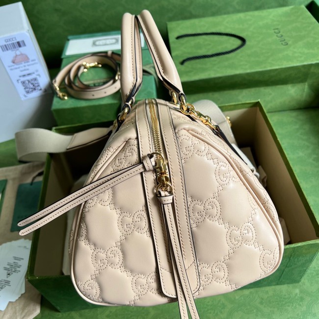 Gucci GG Matelasse leather top handle bag 702242 Beige