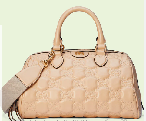 Gucci GG Matelasse leather top handle bag 702242 Beige