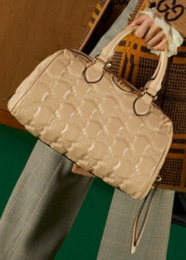 Gucci GG Matelasse leather top handle bag 702242 Beige