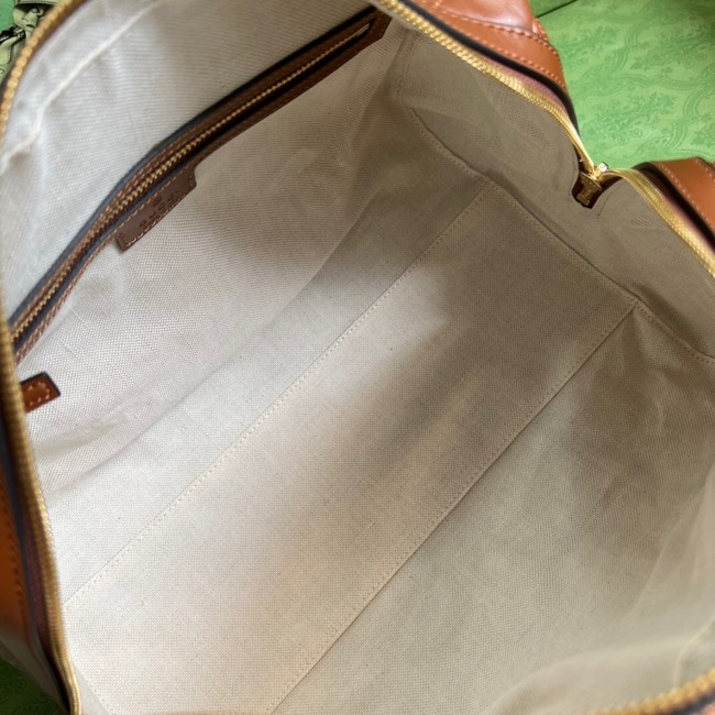 Gucci GG Matelasse leather top handle bag 702242 Light brown