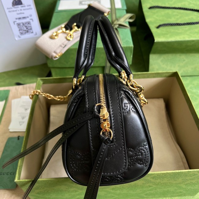 Gucci GG Matelasse leather top handle bag 702251 black