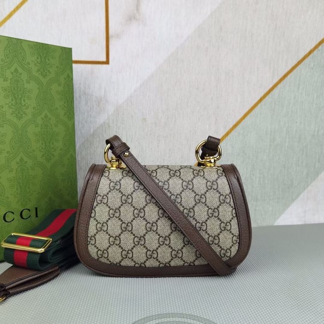 Gucci GG Supreme canvas Blondie mini bag 698643 brown