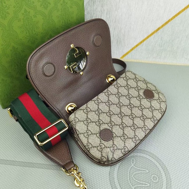 Gucci GG Supreme canvas Blondie mini bag 698643 brown