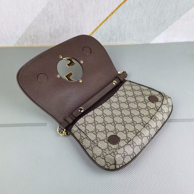 Gucci GG Supreme canvas Blondie shoulder bag 699268 Brown