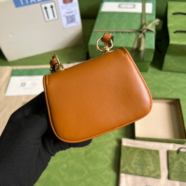 Gucci mini Blondie card case wallet 698635 Dark orange