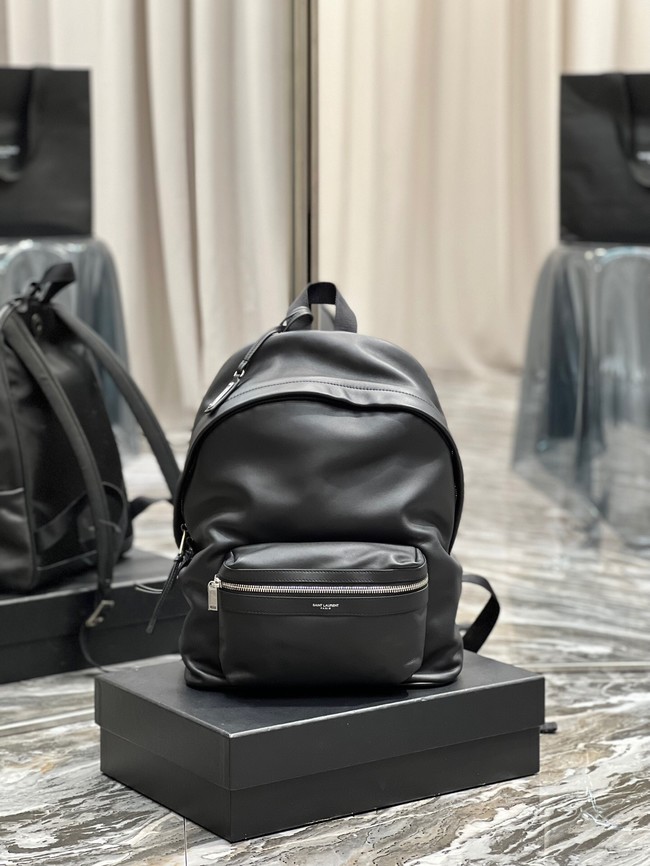 SAINT LAUREN CITY BACKPACK IN LEATHER SMOOTH LEATHER 534967 black