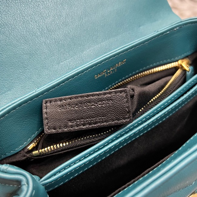 SAINT LAURENT LOULOU TOY STRAP BAG IN QUILTED Y LEATHER 678401 green