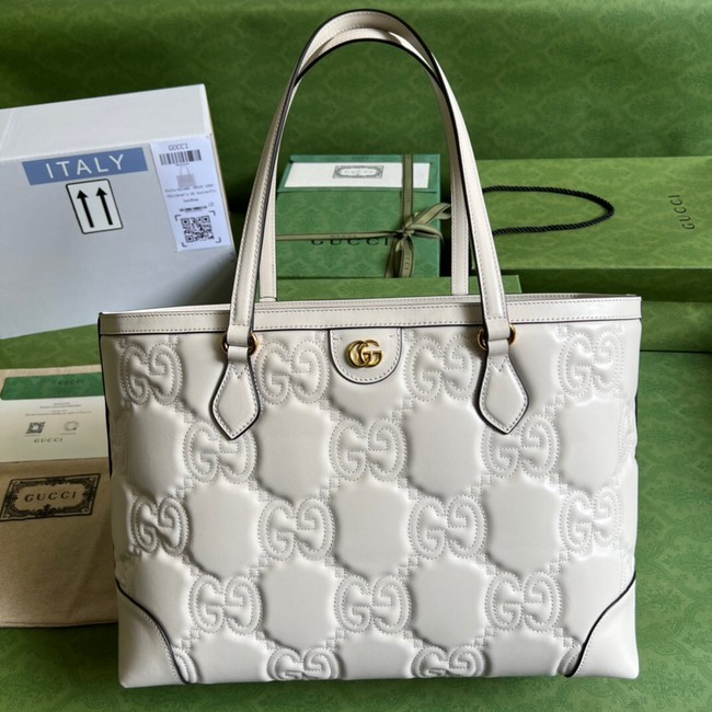 Gucci GG Matelasse leather medium tote 631685 white