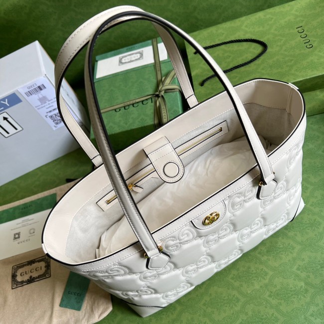 Gucci GG Matelasse leather medium tote 631685 white