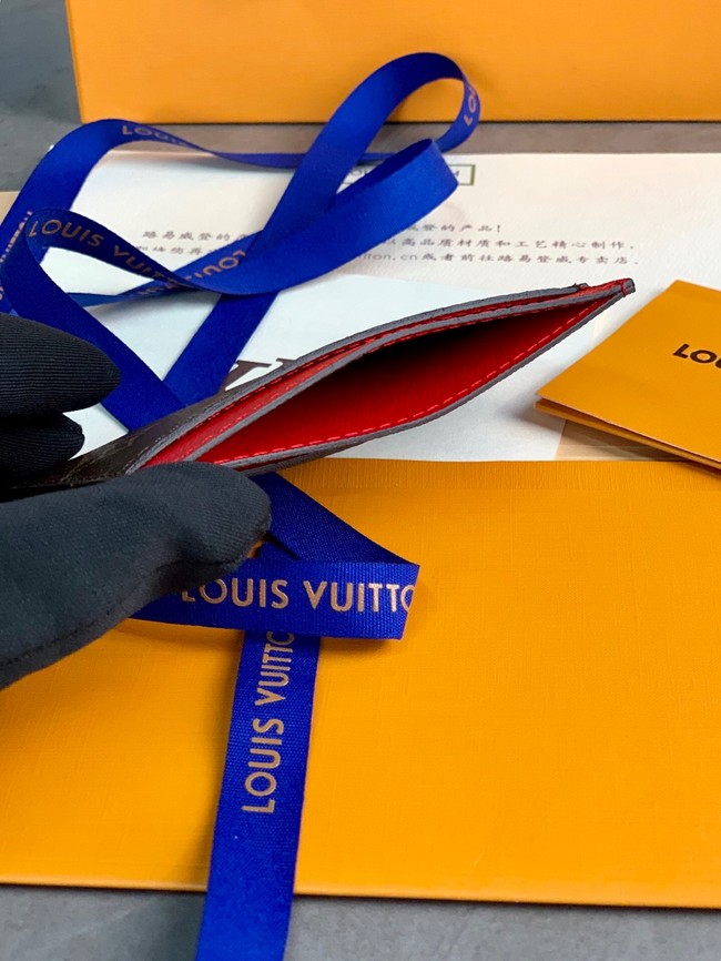 Louis Vuitton CARD HOLDER M60703 red