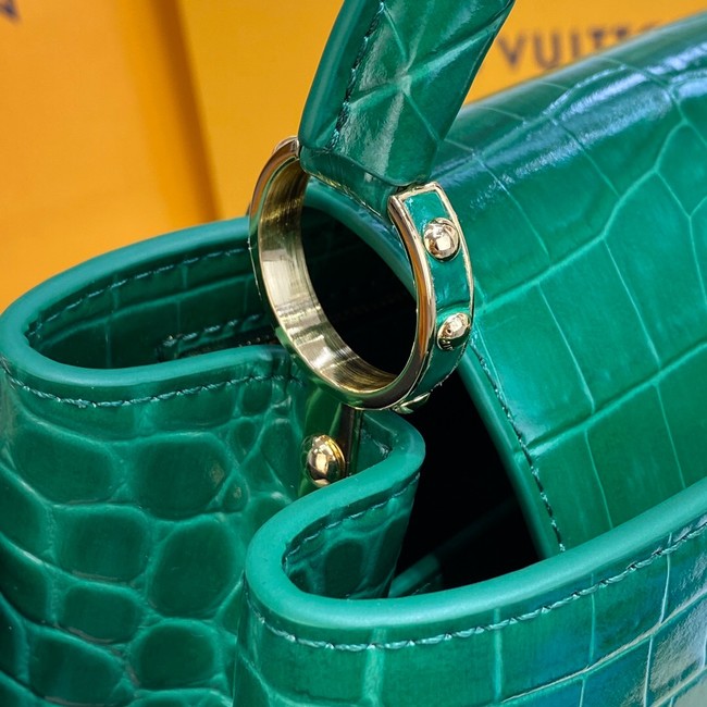 Louis Vuitton crocodile skin CAPUCINES BB M81190 green