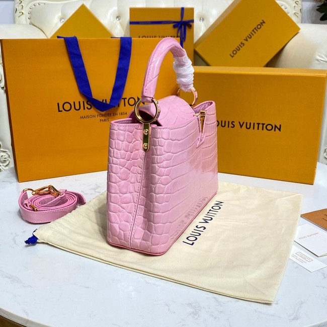 Louis Vuitton crocodile skin CAPUCINES BB M81190 pink