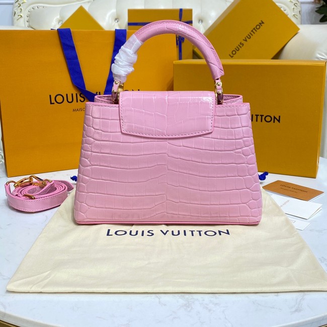 Louis Vuitton crocodile skin CAPUCINES BB M81190 pink