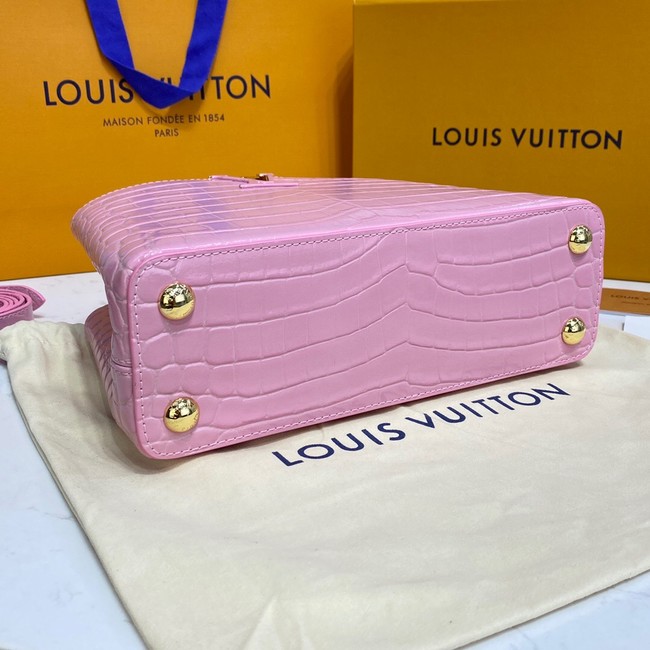 Louis Vuitton crocodile skin CAPUCINES BB M81190 pink