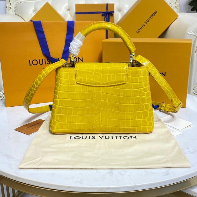 Louis Vuitton crocodile skin CAPUCINES BB M81190 yellow