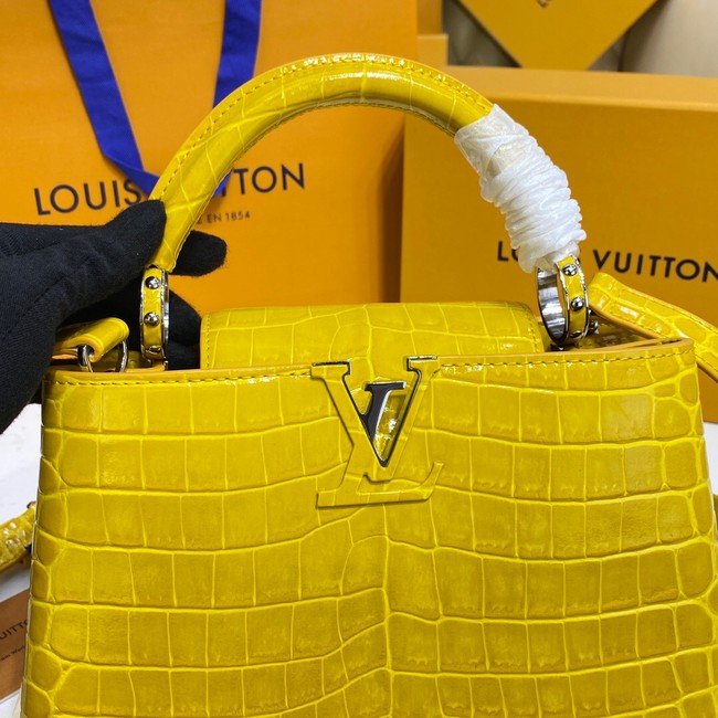 Louis Vuitton crocodile skin CAPUCINES BB M81190 yellow