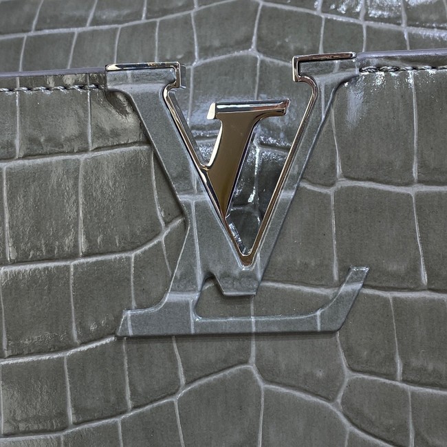 Louis Vuitton crocodile skin CAPUCINES M48866 dark gray