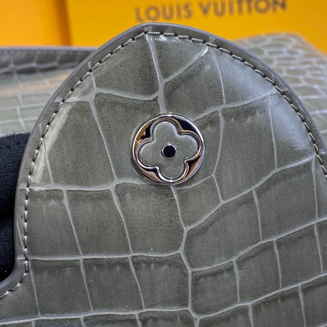 Louis Vuitton crocodile skin CAPUCINES M48866 dark gray