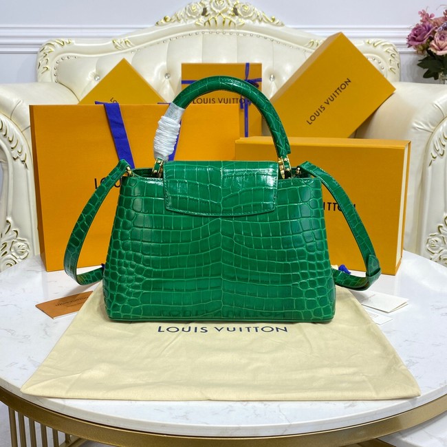 Louis Vuitton crocodile skin CAPUCINES M48866 green