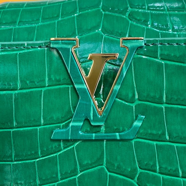 Louis Vuitton crocodile skin CAPUCINES M48866 green