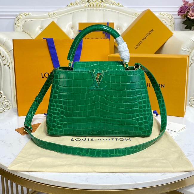 Louis Vuitton crocodile skin CAPUCINES M48866 green