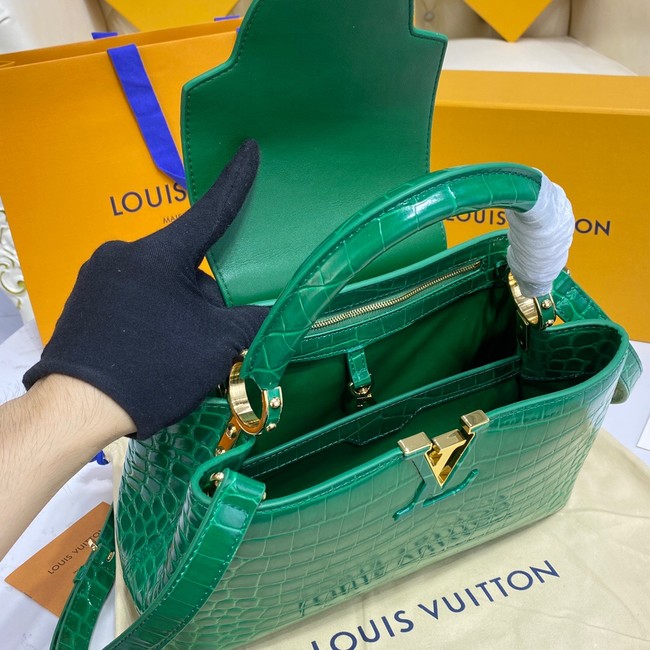 Louis Vuitton crocodile skin CAPUCINES M48866 green