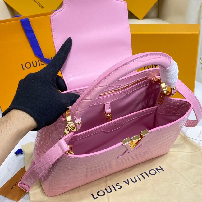 Louis Vuitton crocodile skin CAPUCINES M48866 pink