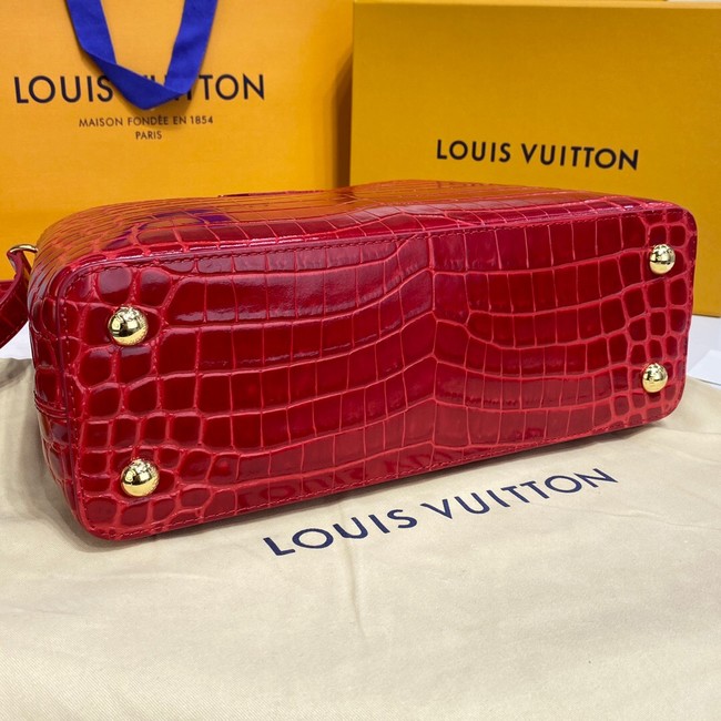 Louis Vuitton crocodile skin CAPUCINES M48866 red