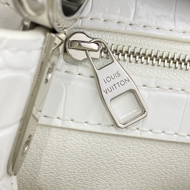 Louis Vuitton crocodile skin CAPUCINES M48866 white