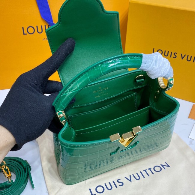 Louis Vuitton crocodile skin CAPUCINES MINI M81190 green