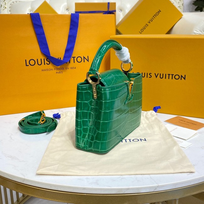 Louis Vuitton crocodile skin CAPUCINES MINI M81190 green