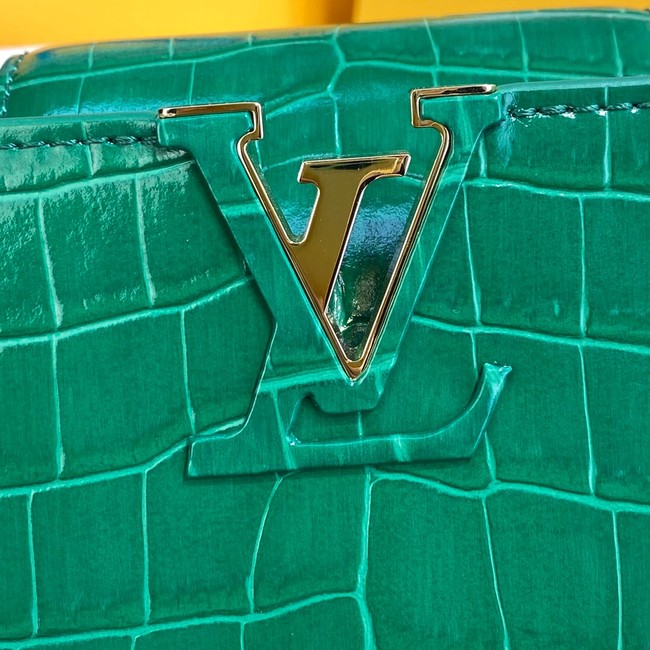 Louis Vuitton crocodile skin CAPUCINES MINI M81190 green
