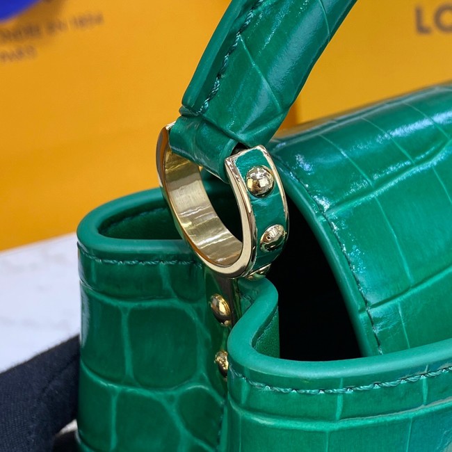 Louis Vuitton crocodile skin CAPUCINES MINI M81190 green