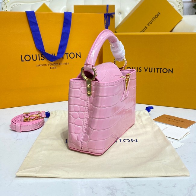 Louis Vuitton crocodile skin CAPUCINES MINI M81190 pink