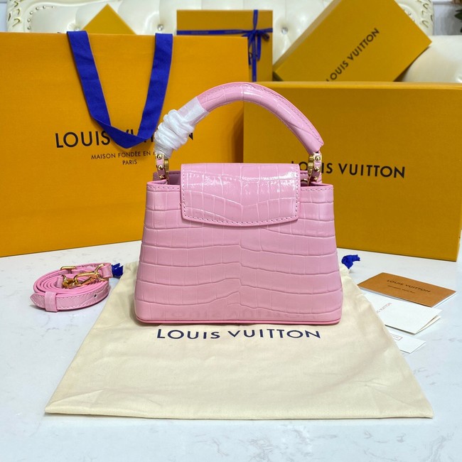 Louis Vuitton crocodile skin CAPUCINES MINI M81190 pink