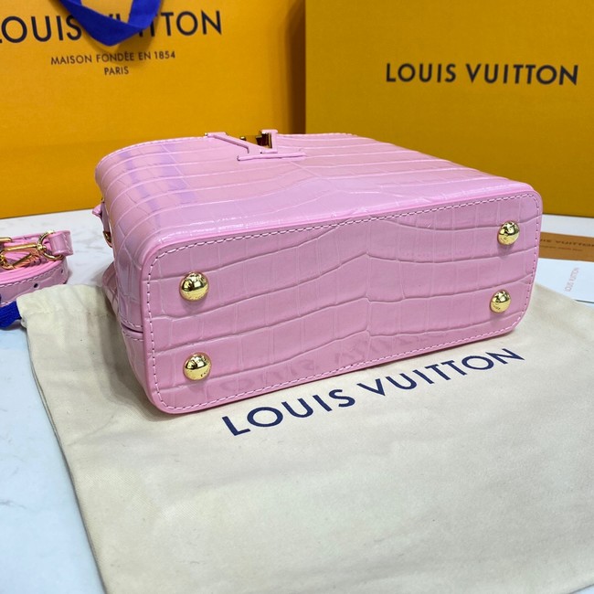 Louis Vuitton crocodile skin CAPUCINES MINI M81190 pink