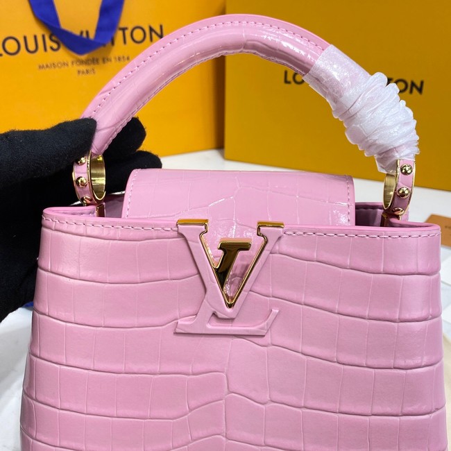 Louis Vuitton crocodile skin CAPUCINES MINI M81190 pink