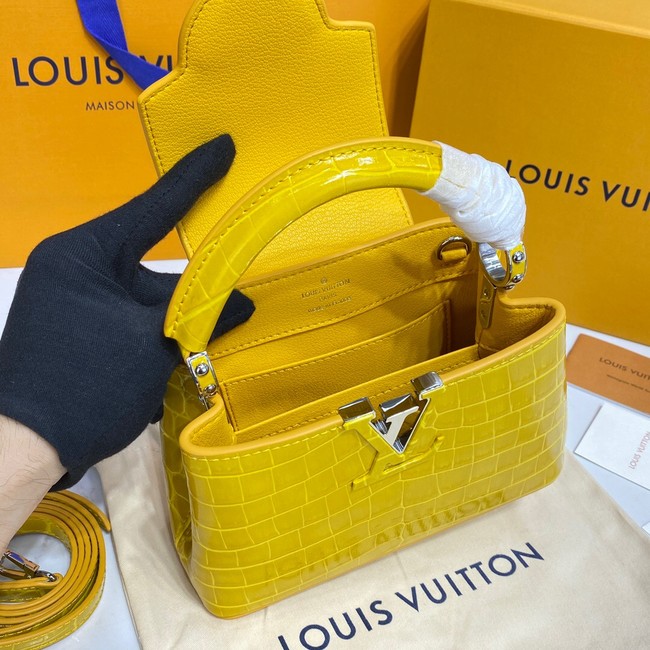 Louis Vuitton crocodile skin CAPUCINES MINI M81190 yellow