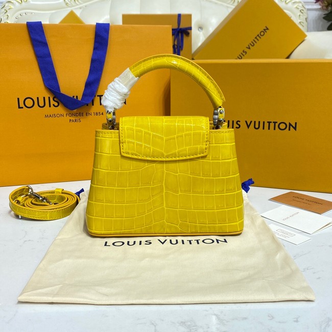 Louis Vuitton crocodile skin CAPUCINES MINI M81190 yellow