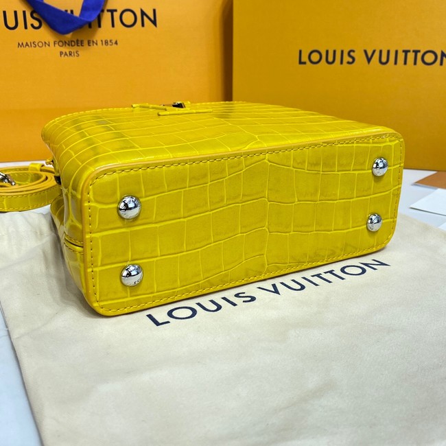 Louis Vuitton crocodile skin CAPUCINES MINI M81190 yellow