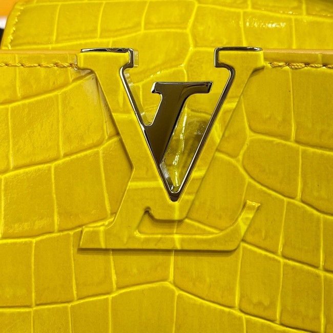 Louis Vuitton crocodile skin CAPUCINES MINI M81190 yellow