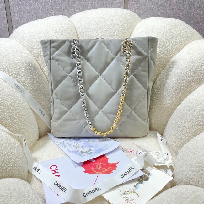 CHANEL 19 SHOPPING BAG AS3519 light gray