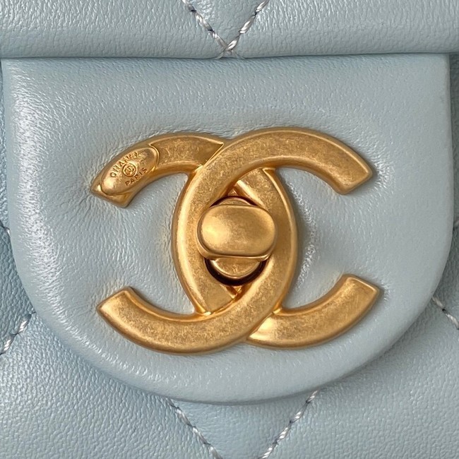 CHANEL FLAP BAG AS3214 light blue