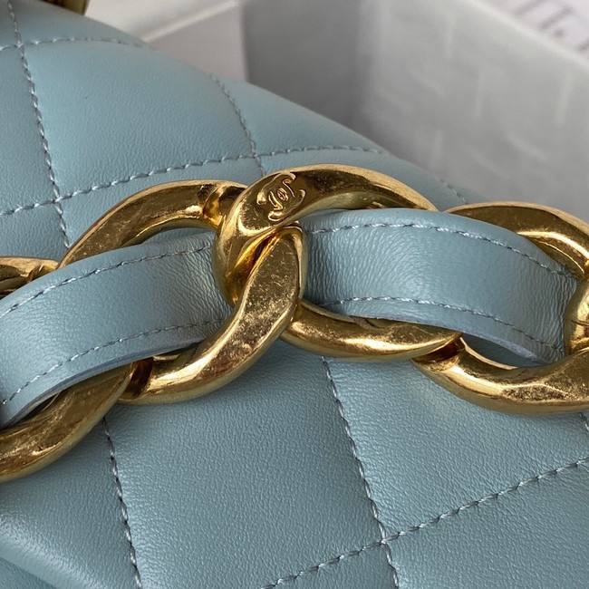 CHANEL FLAP BAG AS3214 light blue