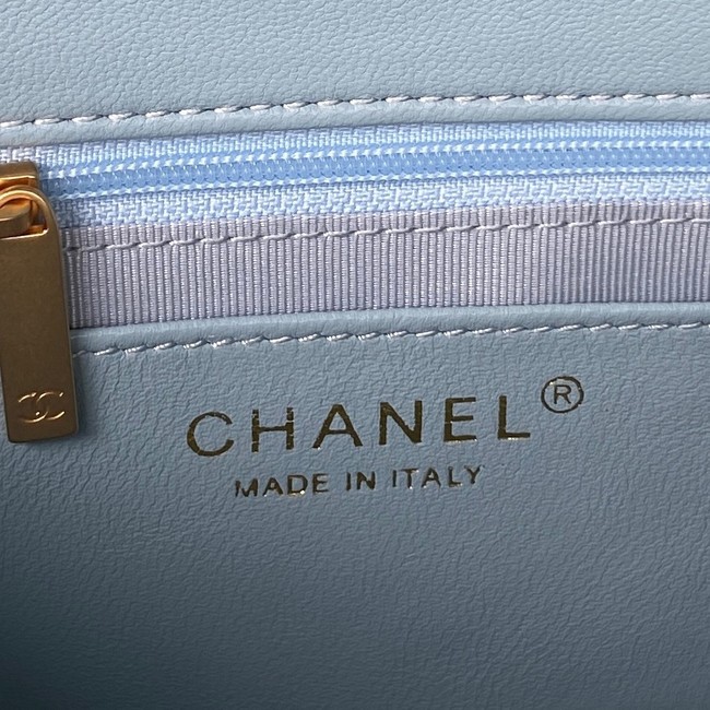 CHANEL FLAP BAG AS3214 light blue