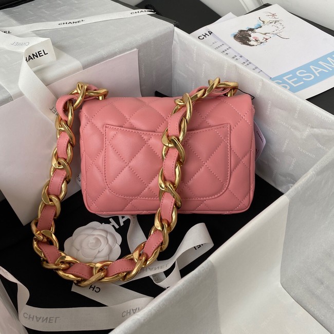 CHANEL FLAP BAG AS3214 pink