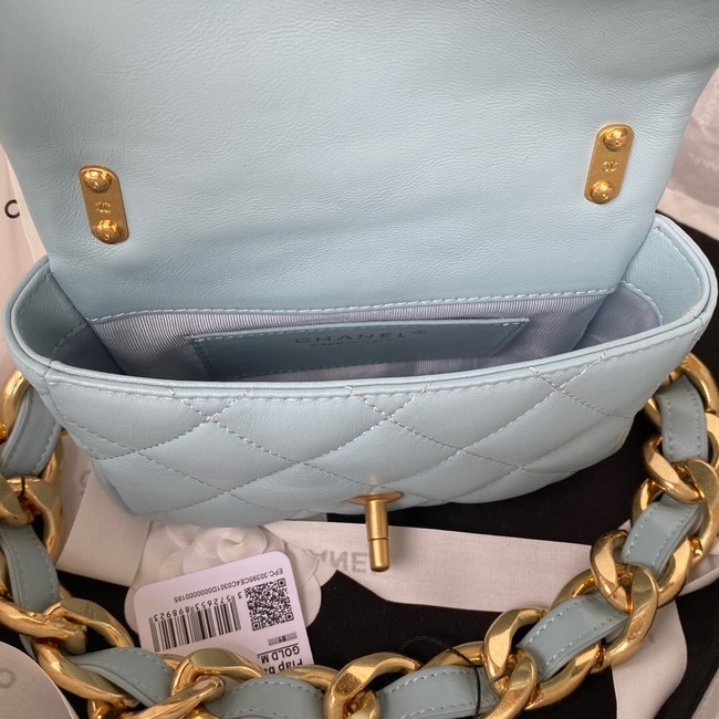 CHANEL MINI FLAP BAG AS3213 light blue