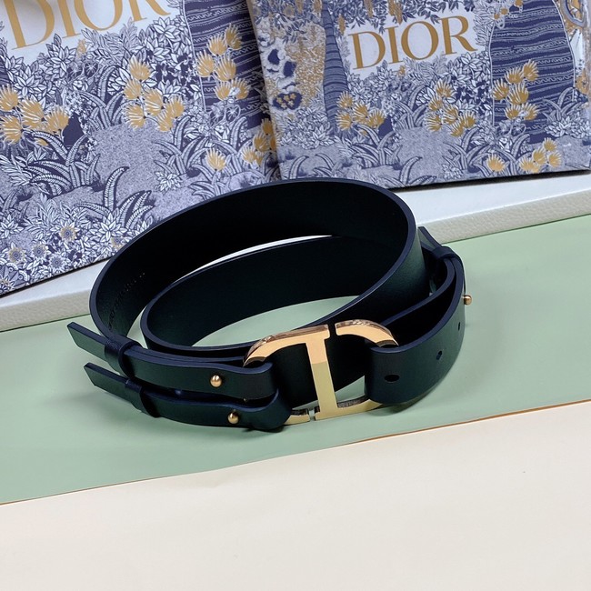 DIOR 30 MONTAIGNE BELT Black Smooth Calfskin 30 MM B0305UVW